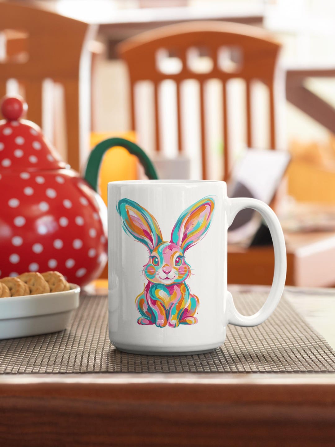 Bunny Mug – Colorful Rabbit Coffee Cup With Funny Quote “reality is ...
