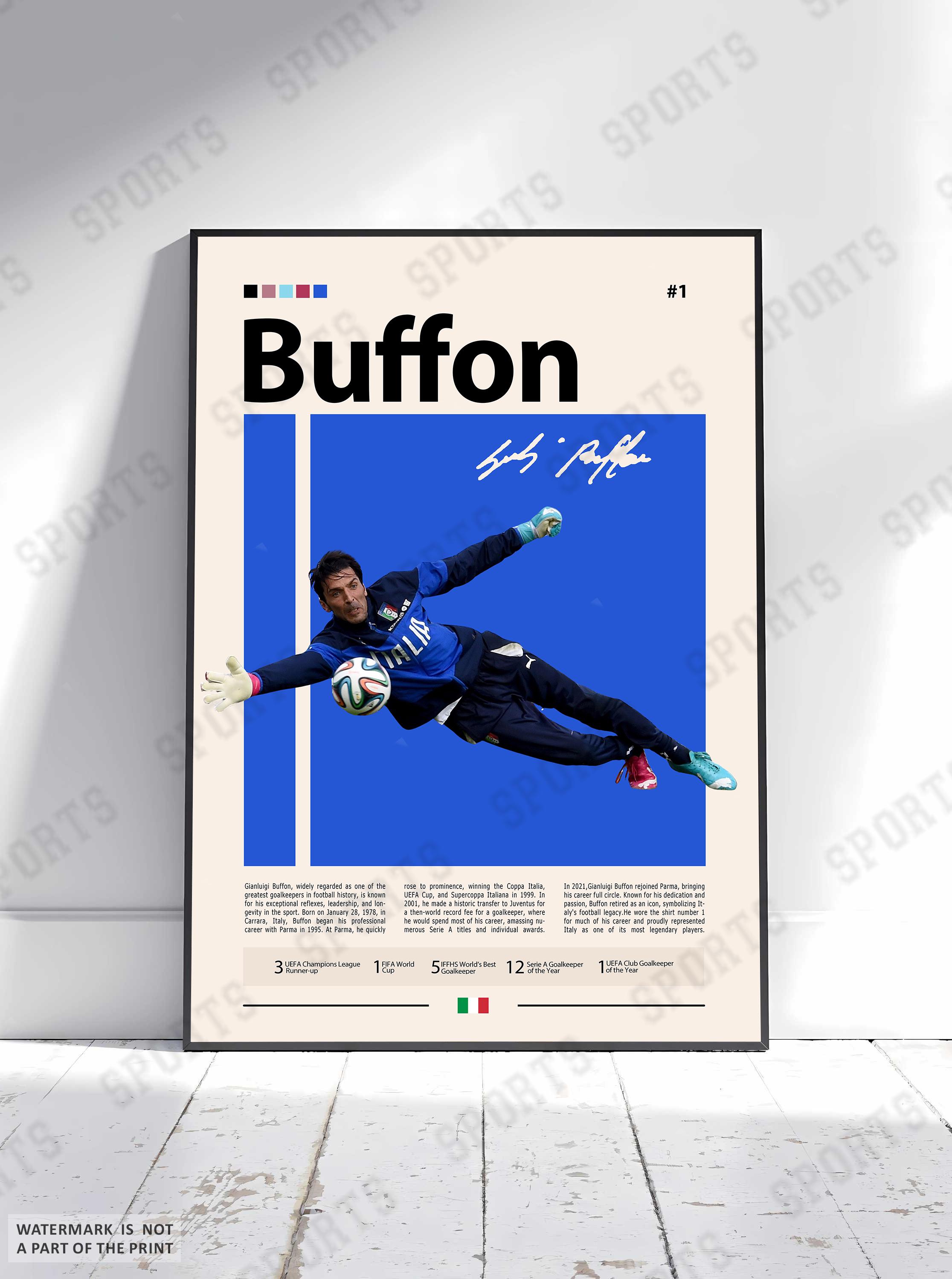 gianluigi-buffon-poster-italian-soccer-poster-sports-poster-soccer