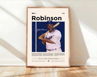 Jackie Robinson Poster, Brooklyn Baseball Poster, Sports Poster, Baseball Fans, Baseball Wall Art, Sports Bedroom Posters