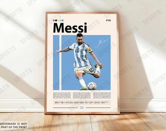 Lionel Messi Poster, Miami Soccer Poster, Sports Poster, Soccer Fans, Soccer Wall Art, Sports Bedroom Posters