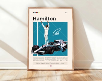 Lewis Hamilton Poster, Racing Driver Poster, Motorsports Poster, Racing Fans, Racing Wall Art, Sports Bedroom Posters