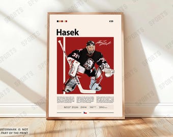 Dominik Hasek Poster, Buffalo Hockey Poster, Sports Poster, Hockey Fans, Hockey Wall Art, Sports Bedroom Posters
