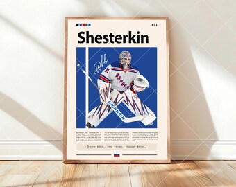Igor Shesterkin Poster, New York Hockey Poster, Sports Poster, Hockey Fans, Hockey Wall Art, Sports Bedroom Posters