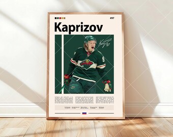 Kirill Kaprizov Poster, Minnesota Hockey Poster, Sports Poster, Hockey Fans, Hockey Wall Art, Sports Bedroom Posters