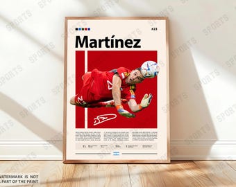 Emiliano Martinez Poster, Argentine Soccer Poster, Sports Poster, Soccer Fans, Soccer Wall Art, Sports Bedroom Posters