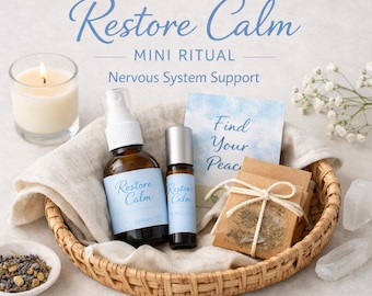 Restore Calm Mini Ritual Kit | Nervous System Support, Stress Relief Spray, Self-Care