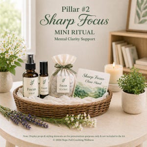 Focus Kit | Work and Productivity Support | Study & Focus Gift | Brain Fog Relief for Women | Sharp Focus Mini Ritual