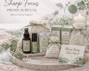 Sharp Focus Ritual Kit | Cognitive Balance, Botanical Tea, Mental Clarity Support