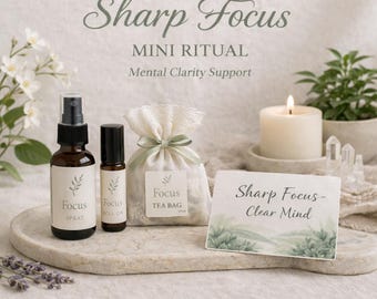 Sharp Focus Mini Ritual Kit | Cognitive Clarity, Brain Fog Spray, Productivity Support