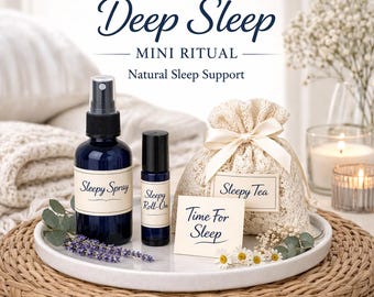 Deep Sleep Mini Ritual Kit | Natural Sleep Support, Organic Botanicals, Essential Oils