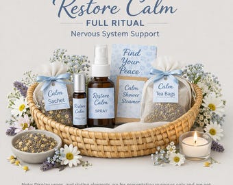 Restore Calm Full Ritual Kit | Nervous System Support, Stress Relief, Spa Wellness