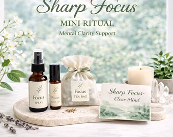 Sharp Focus Mini Ritual Kit | Cognitive Clarity, Brain Fog Spray, Productivity Support