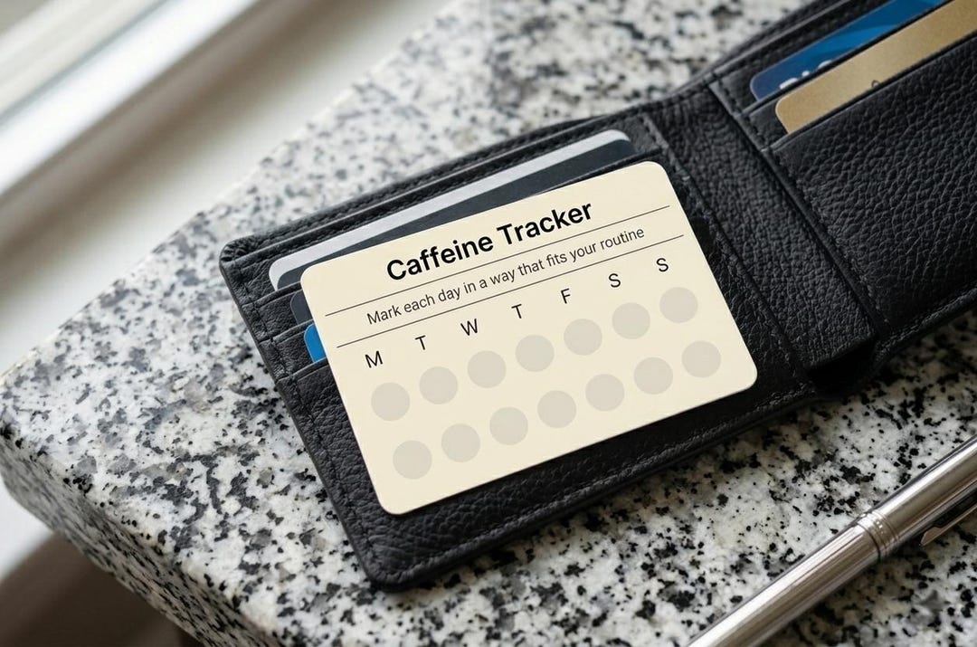 Printable Caffeine Questionnaire.pdf Printable Caffeine Tracker Card | Wallet Size Habit Tracker | Weekly ...