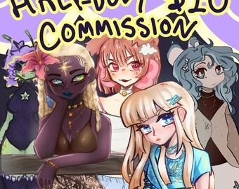 Custom Half Body Digital Art Commission