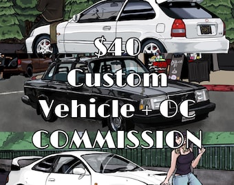 Custom Car Portrait + Opt Character