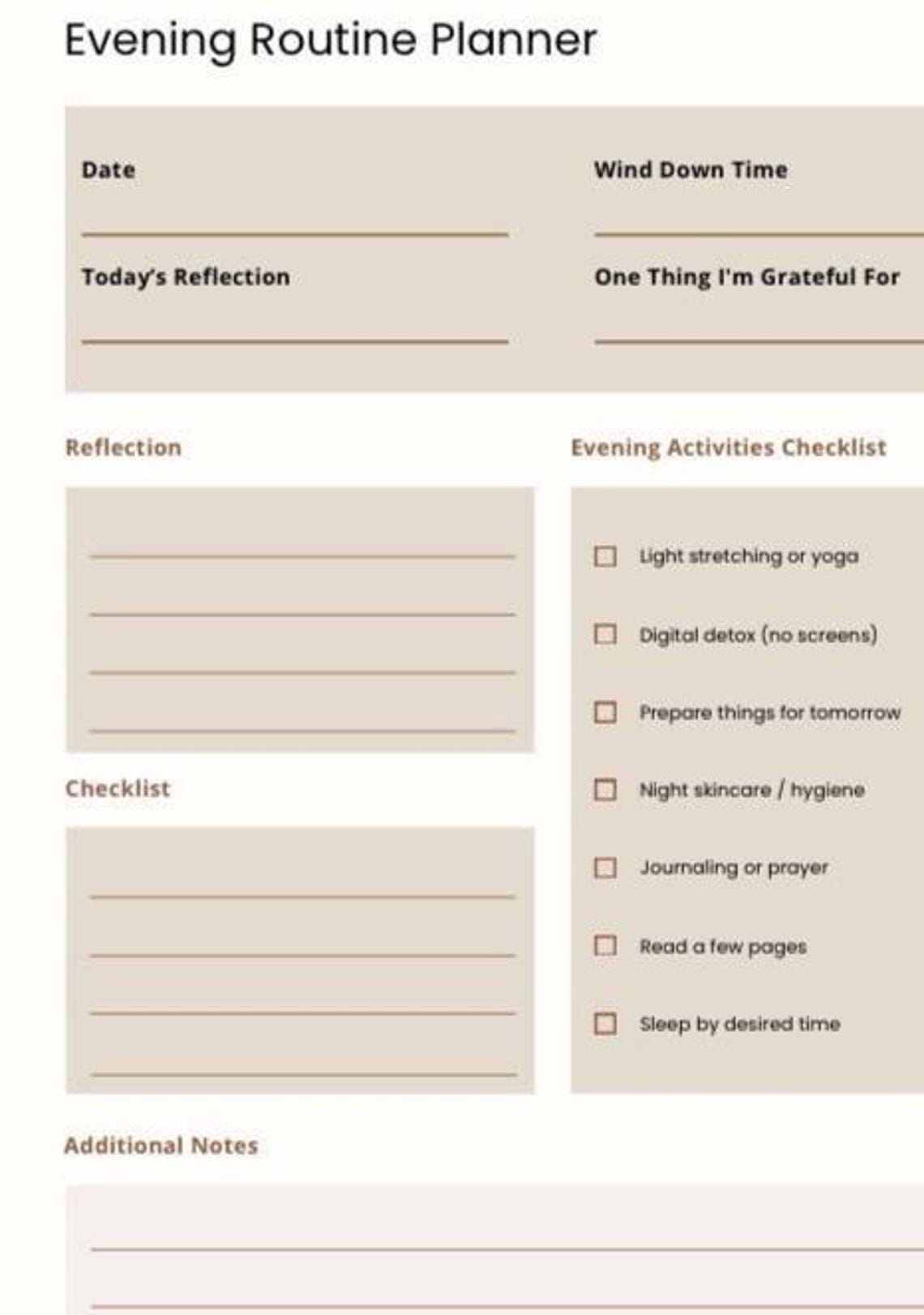Minimalist Morning Routine Planner | Daily Habit Tracker (PDF Download ...
