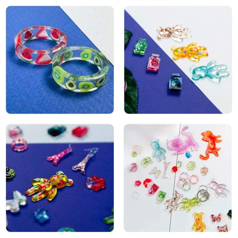 UV Resin Kit for Jewelry Making with UV Lamp, Silicone Molds, Glitter, Pigments, Dried Flowers & Tools, Resin Starter Kit image 14
