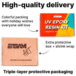 UV Resin Kit for Jewelry Making with UV Lamp, Silicone Molds, Glitter, Pigments, Dried Flowers & Tools, Resin Starter Kit image 6
