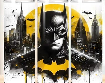 Superhero Tumbler Wrap Design: 20oz Skinny Bat Tumbler (Instant Download)
