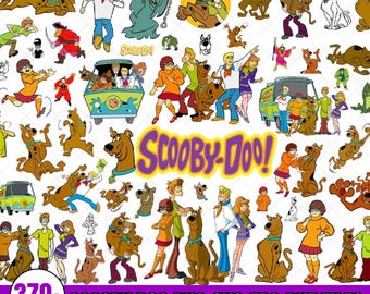 Scooby-Doo SVG - PNG- DXF - Bundle, Cartoon Cut Files, Digital Clipart, Silhouette Cricut, Sublimation Design Instant Download