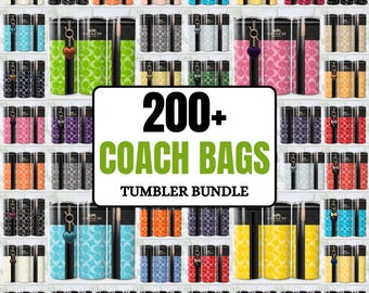 200+ Coach Bags Tumbler Bundles | Luxury Designer Tumbler Wraps | Fashion Brand Sublimation