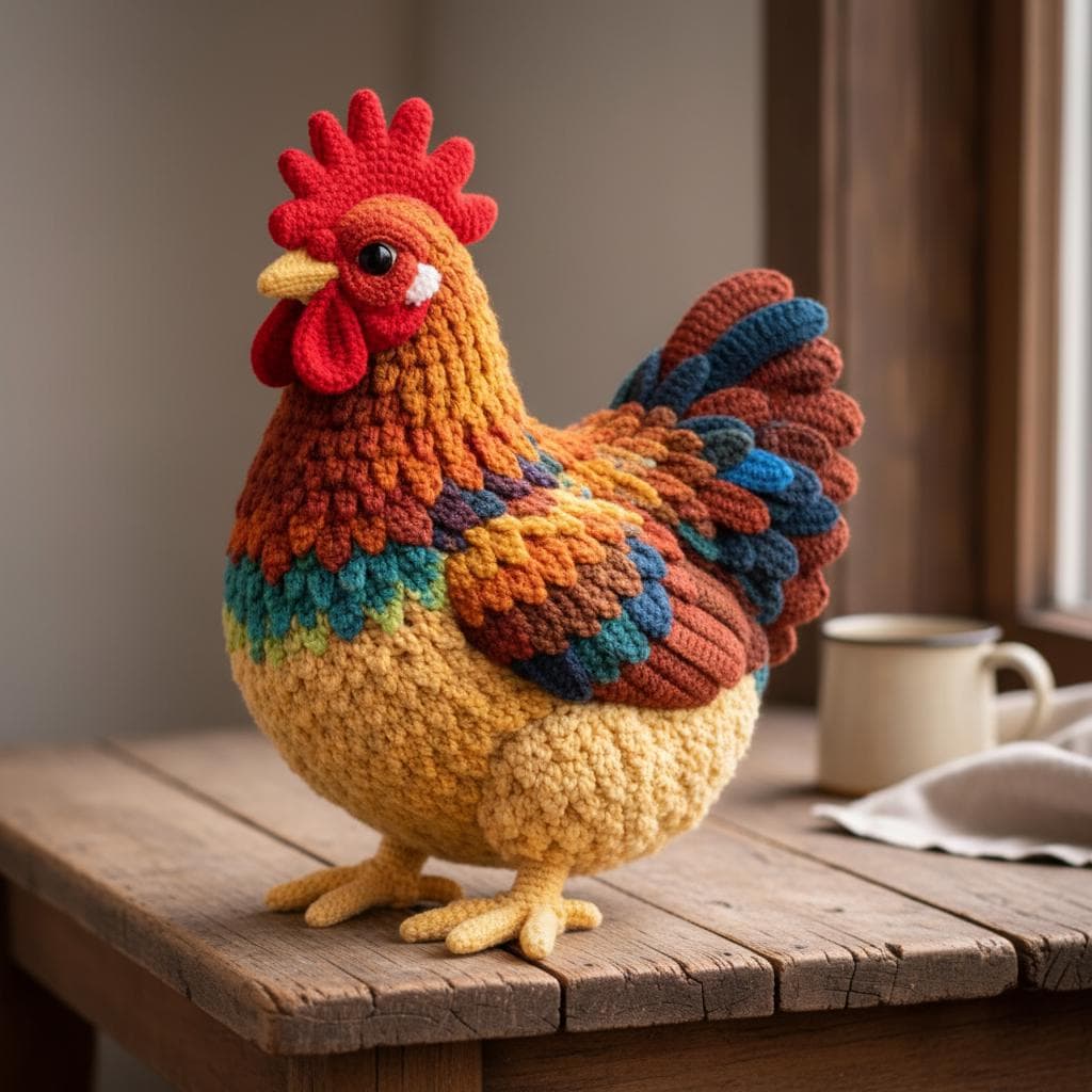 39 Rooster Crochet Patterns to Add Farmhouse Charm to Your Home Decor 38 Realistic Rooster Pattern Crochet Farmhouse Amigurumi