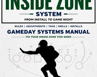 Inside Zone System Manual – Football Coaching PDF (108 Pages) OL Rules, Drills, Install Guide