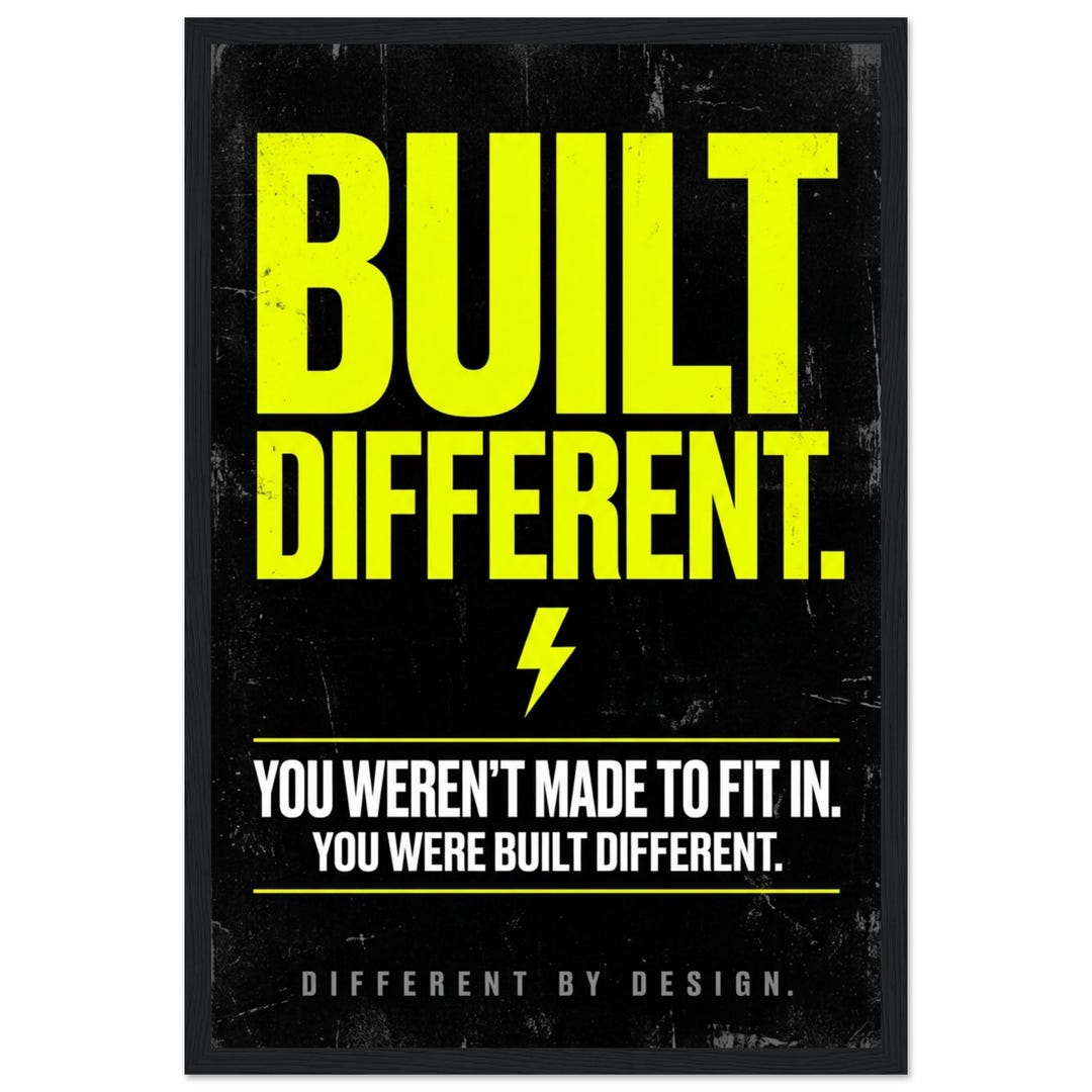 BUILT DIFFERENT | Motivational Poster - Etsy