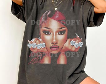 Camiseta com estampa da Megan Thee Stallion da Comfort Colors