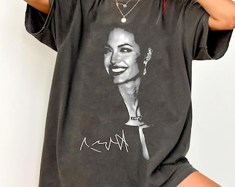 Comfort Colors Angelina Jolie vintage shirt , gift for women and man unisex tshirt