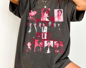 Camiseta Comfort Colors BTS Bangtan Boys Kpop, presente para fã do ARMY
