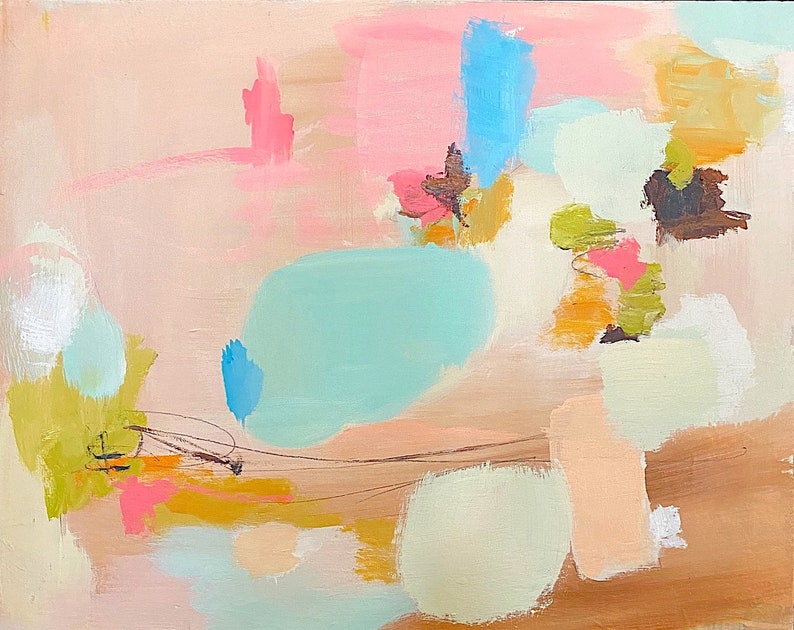 Original Abstract Art Nursery Decor Office Art 16 X 20 Etsy