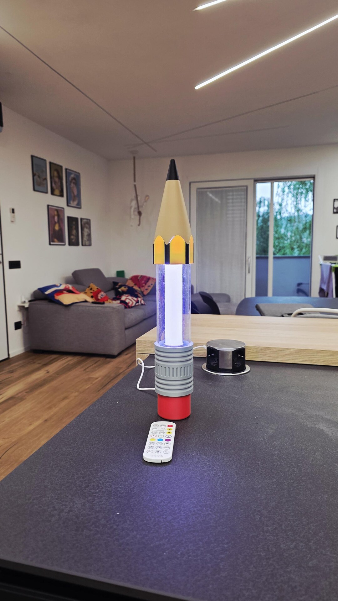 Pencil-shaped Desk Lamp With RGB Leds - Etsy