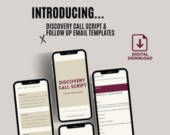 Freelancer Discovery Call Script en follow-up e-mails (digitale download)