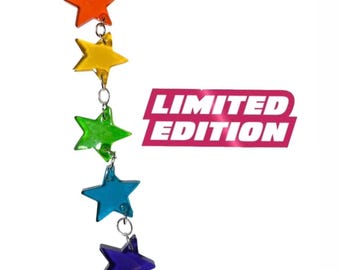 Translucent Rainbow Star Hanging Charm - Pride Month - LIMITED EDITION