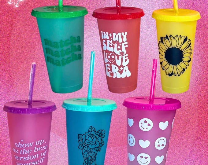 Featured listing image: Custom Colour Changing Tumblers