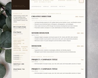Creative Graphic Designer Resume Bundle | 2 Page, Cover Letter, References (Word Download)