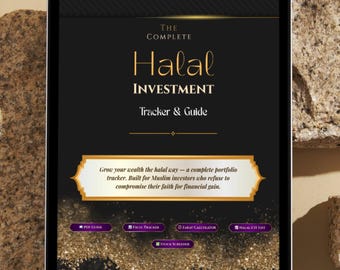 Halal Investment Tracker Bundle | Excel Portfolio, Zakat Calculator (Digital Download)