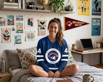 Camisa de hóquei Navy Briar U - Graham 44, Produtos Off Campus BookTok, Presente para Leitores de Romance, Roupas Literárias, Moletom Briar Hawks 2026