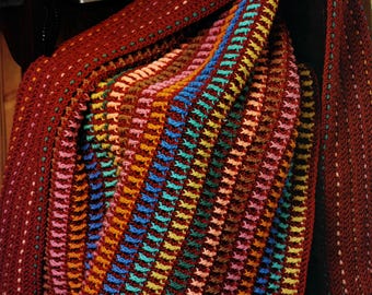 Wintertime Warmer Afghan - Crochet Pattern, Reversible Design (Digital Download)