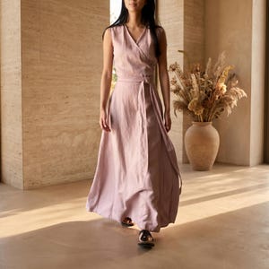 linen crepe dress Sorelle Dress Black  Long Linen & Crepe Dress
