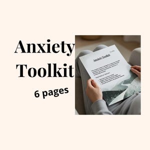 Anxiety Toolkit Printable – Coping Tools, Panic Attack Help (PDF Download)
