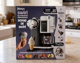 Ninja CREAMi Scoop & Swirl 13-in-1 Soft Serve Ice Cream Maker - Ninja CREAMi Scoop Swirl Frozen Dessert Machine Soft Serve Maker