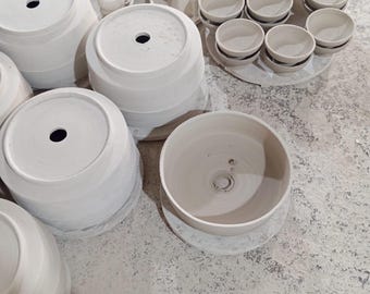 Lavabo en porcelaine peint à la main, Lavabo vasque de salle de bain, Lavabo à poser rond pour plan de travail