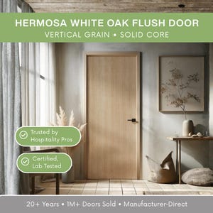 WOOD SAMPLE for White Oak Flush Interior Door | HERMOSA