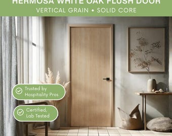 WOOD SAMPLE for White Oak Flush Interior Door | HERMOSA