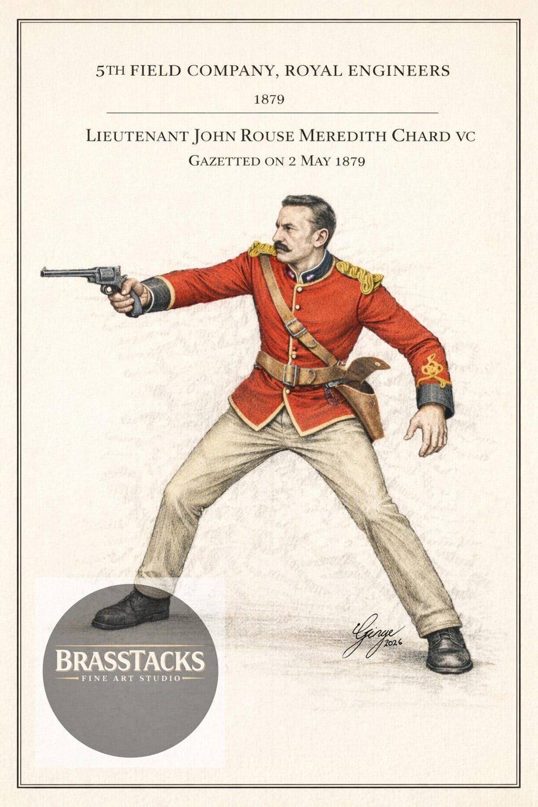 Victorian Zulu War Art Print – Lt. Chard VC, Rorke's Drift 1879 - Etsy