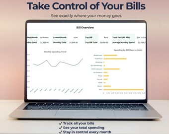 Bill Tracker Spreadsheet | Take Control of Your Monthly Expenses, Excel and Google Sheets