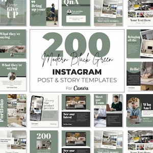 200 Instagram Templates,Social Media Templates Bundle