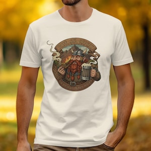 Braided Beard Tavern Viking Dwarf T-Shirt, Puff Sip Repeat Fantasy Tee, Sweatshirt, Hoodie